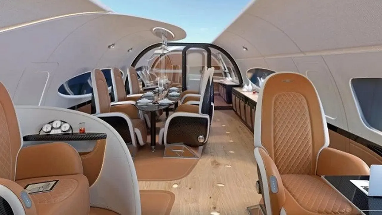 Mewahnya Pesawat Jet Baru Airbus yang Beratap Transparan