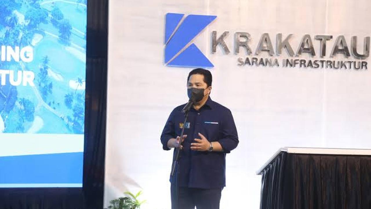 Menteri BUMNRI Erick Thohir mengatakan sukses merestrukturisasi dan transformasi keuangan PT Krakatau Steel Tbk.