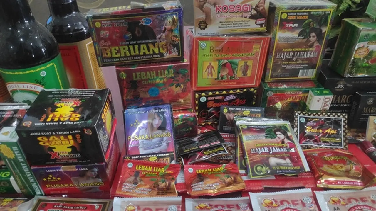 Obat kuat berbahaya yang disita oleh BBPOM Pekanbaru di Kabupaten Rokan Hilir.