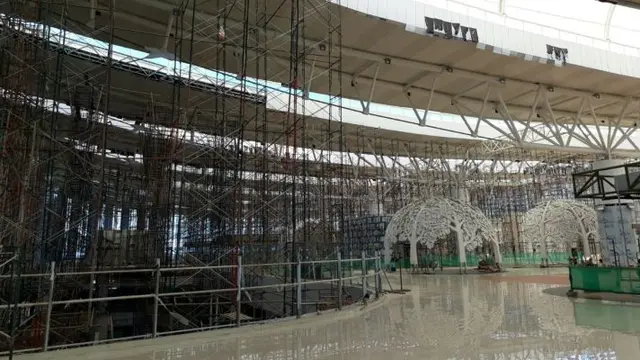Progres pembangunan Bandara Kertajati atau Bandara Internasional Jawa Barat (BIJB), Rabu (4/4/2018). (Ilyas/Liputan6.com)