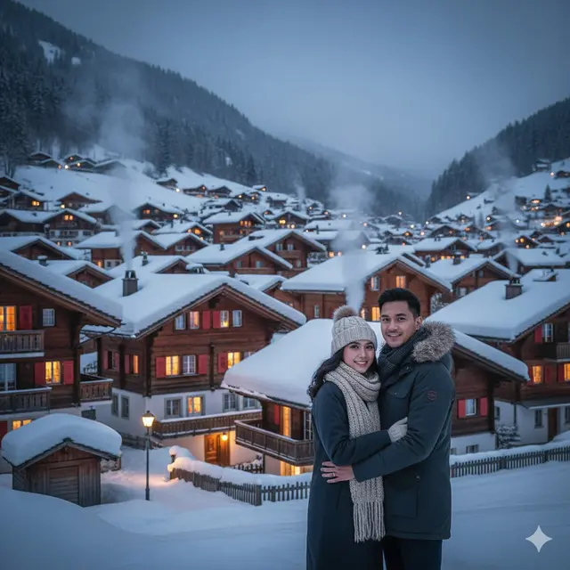 Prompt Gemini AI Paling Viral untuk Edit Foto Liburan di Swiss