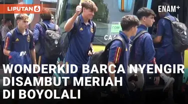 Bintang Muda Barcelona Marc Guiu Disambut Meriah Saat Timnas Spanyol U-17 Tiba di Boyolali