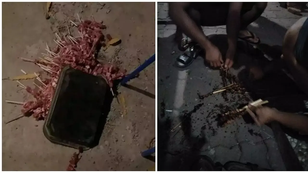 6 Momen Apes ketika Bakar Sate Daging Kurban Ini Bikin Senyum Tipis
