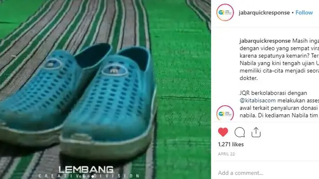 Wujud Sepatu Nabila yang Sempat Viral hingga Mengundang Simpati