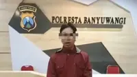 Pria penyebar informasi Hoax Diamankan polisi di Mapolresta Banyuwangi (Istimewa)