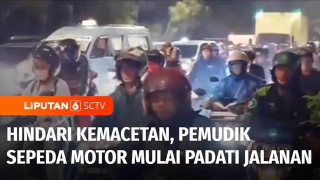 Rabu malam atau tujuh hari jelang Hari Raya Idulfitri, pemudik sepeda motor mulai memadati jalan raya Kalimalang, Duren Sawit, Jakarta Timur. Pemudik sengaja berangkat lebih awal untuk menghindari macet.
