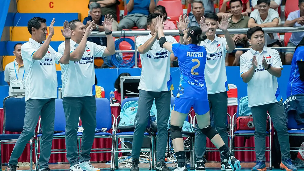 SEA V League 2023 Putaran Pertama: Timnas Bola Voli Putri Indonesia vs Thailand