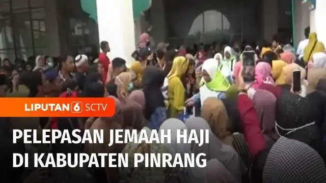 Pelepasan jemaah haji Kabupaten Pinrang yang tergabung dalam kloter 38 embarkasi Sultan Hasanudin, Makassar digelar Pemerintah Kabupaten Pinrang pada Sabtu pagi. Rencananya 428 jemaah haji akan diterbangkan ke Kota Jeddah, Arab Saudi pada 18 Juni 202...