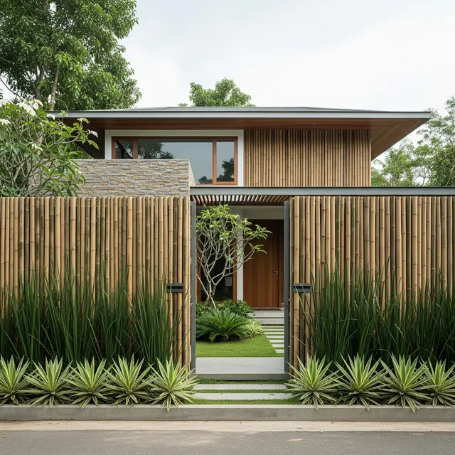 Desain Rumah Hijau dengan Pagar Tanaman Aman dari Ular