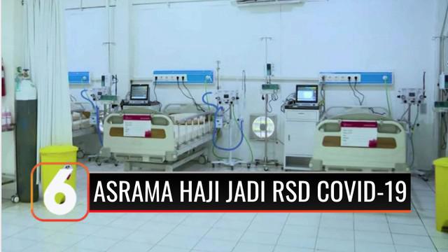 Presiden Joko Widodo meresmikan alih fungsi Asrama Haji Pondok Gede, Jakarta Timur, menjadi rumah sakit darurat Covid-19. Mulai hari ini, Rumah Sakit Darurat Asrama Haji sudah dapat digunakan untuk merawat pasien Covid-19.