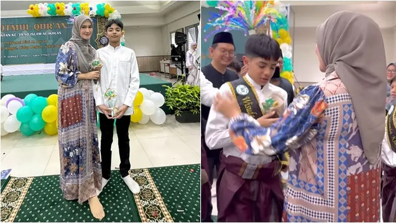 6 Momen Zio Anak Tommy Kurniawan Khatam Al-Qur'an, Haru Ditemani Ibu Sambung