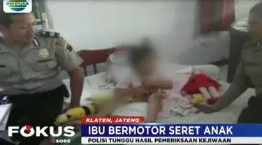 Saat kejadian, warga sekitar pun berupaya menghentikan laju motor pelaku. Sang anak yang diseret akhirnya dilepas oleh pelaku.