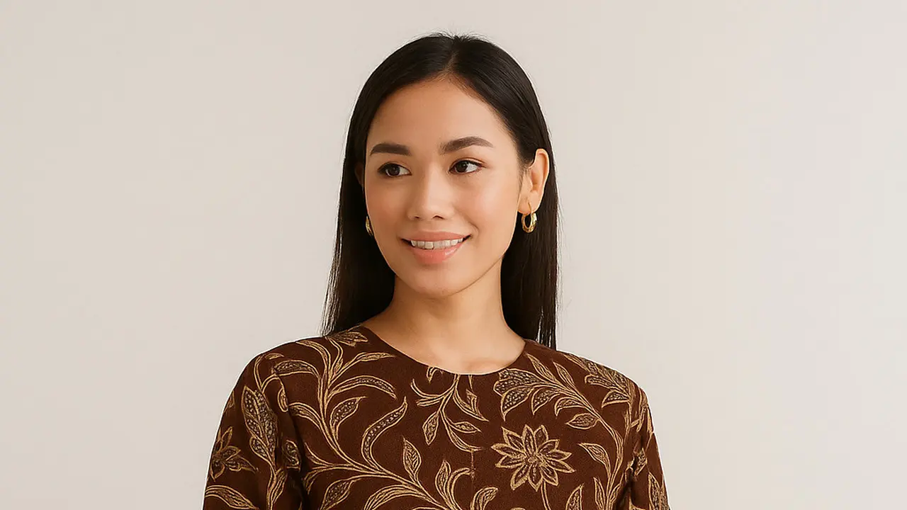 Model Tunik Batik Belah Panjang yang Lagi Tren