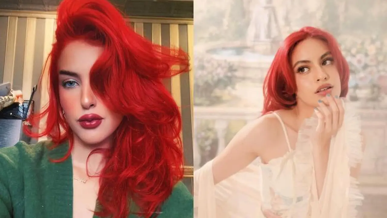 Selebgram dengan rambut merah