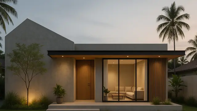 Desain Rumah 1 Lantai Simple dan Estetik yang Lagi Tren 2025/ Ilustrasi AI