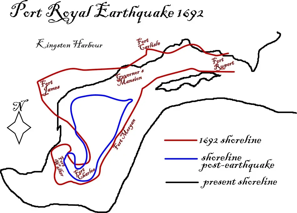 Pada 7 Juni 1692, Port Royal hancur oleh gempa (Wikipedia/Public Domain)