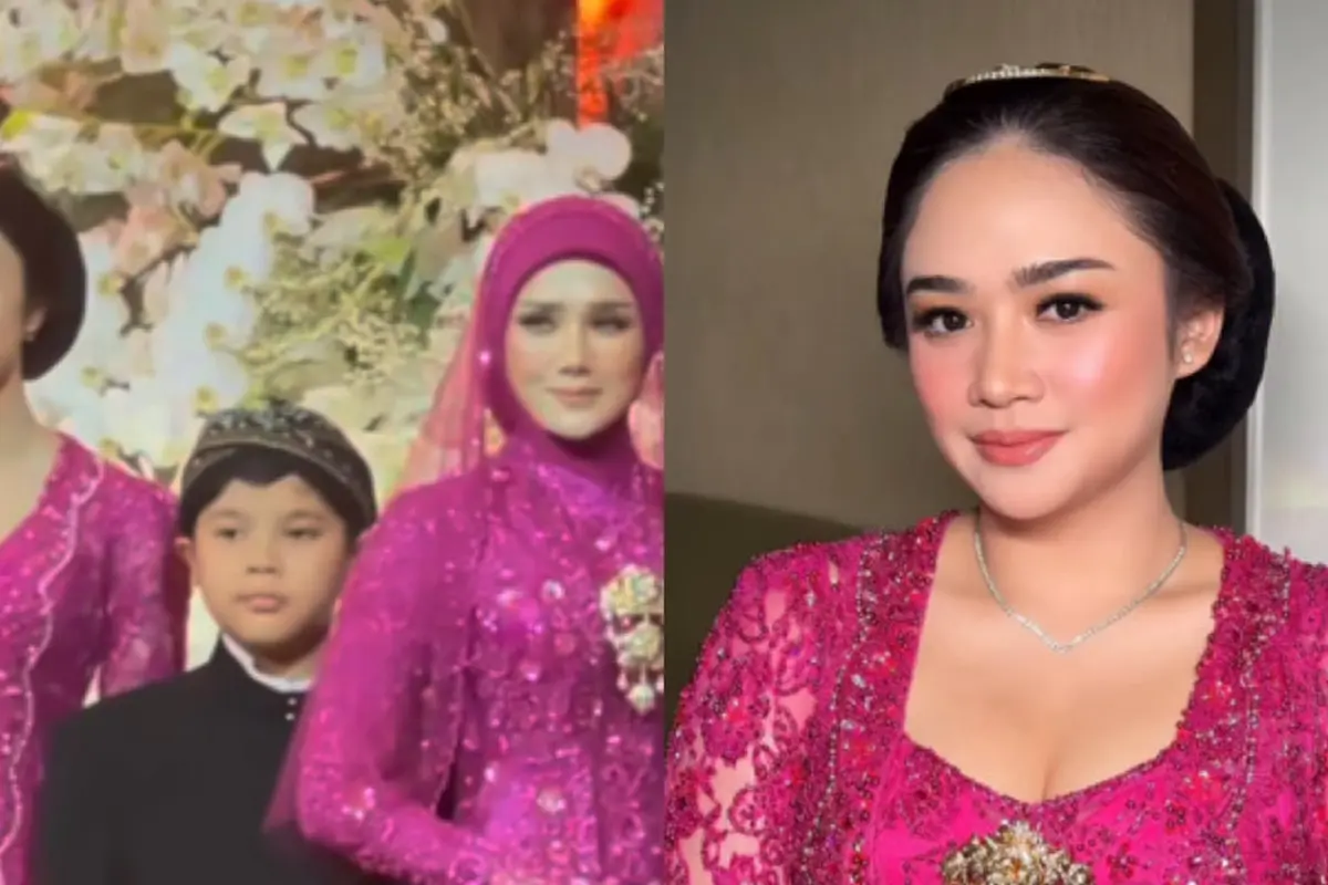 Mulan Jameela dan Kedua Putrinya, Tiara Serta Safeea di Acara Ngunduh Mantu Al Ghazali dan Alyssa Daguise
