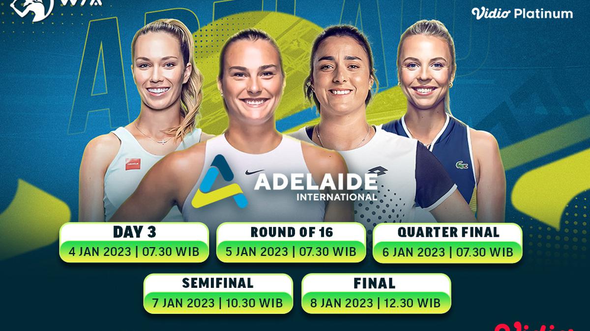 Link Live Streaming WTA Adelaide International 1 2023, Babak 16 Besar