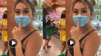 Video bule di Bali melukis masker di wajahnya demi mengelabui satpam viral di media sosial. (Liputan6.com/ Istimewa)