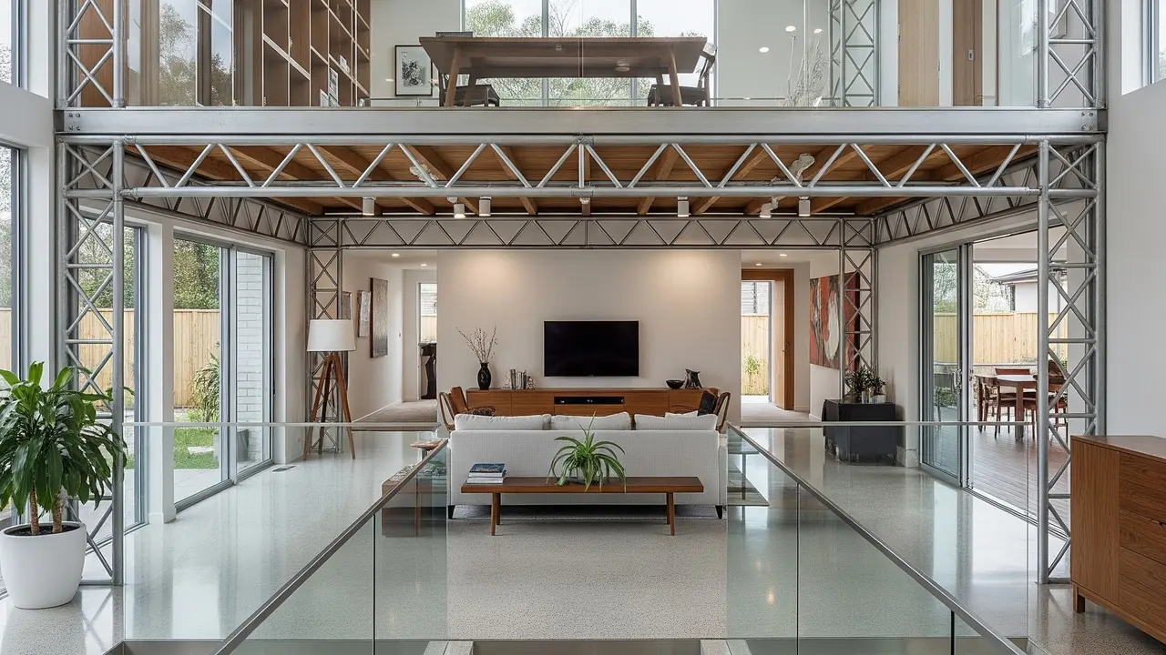 Model Rumah Mezzanine dengan Rangka Baja Ringan (Gemini AI)