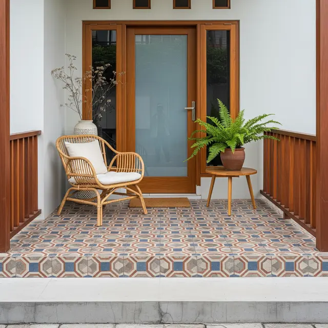 9 Desain Teras Mungil dengan Keramik Murah tapi Mewah, Elegan Tanpa Menguras Kantong