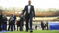 Didier Deschamps dukung penggunaan teknologi VAR. (AFP/Frank Fife)