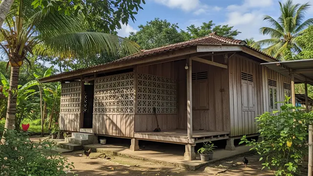 9 Rumah Desa Kombinasi Kayu dan Roster agar Lebih Adem, Ciptakan Hunian Estetik