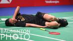 Pebulu tangkis tunggal putri Indonesia, Nandini Putri harus tunduk dari wakil Prancis, Yaelle Hoyaux di matchday kedua fase Grup A Piala Uber 2020 karena cedera. (Badminton Photo/Yves Lacroix)