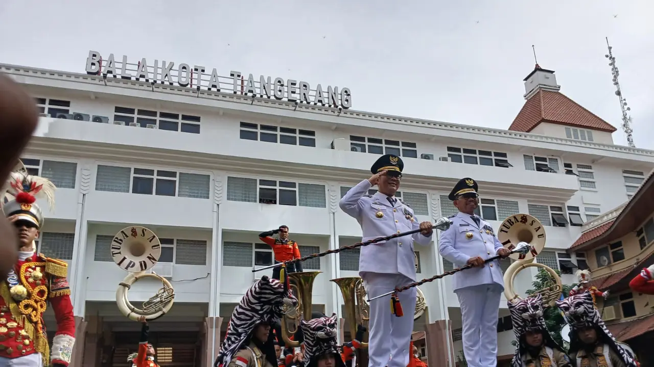 Wali Kota Tangerang, Sachrudin, dan Wakil Wali Kota Tangerang, Maryono Hasan