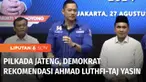 Partai Demokrat memberikan surat rekomendasi kepada pasangan bakal calon gubernur untuk Jakarta, Jawa Barat, dan Jawa Tengah. Di Jakarta, Partai Demokrat mengusung Ridwan Kamil dan Suswono.