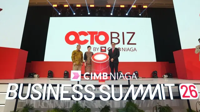 Peluncuran OCTOBIZ dalam acara CIMB Niaga Business Summit 2026: Vision Made Possibe di Jakarta, Jumat (16/10/2026).