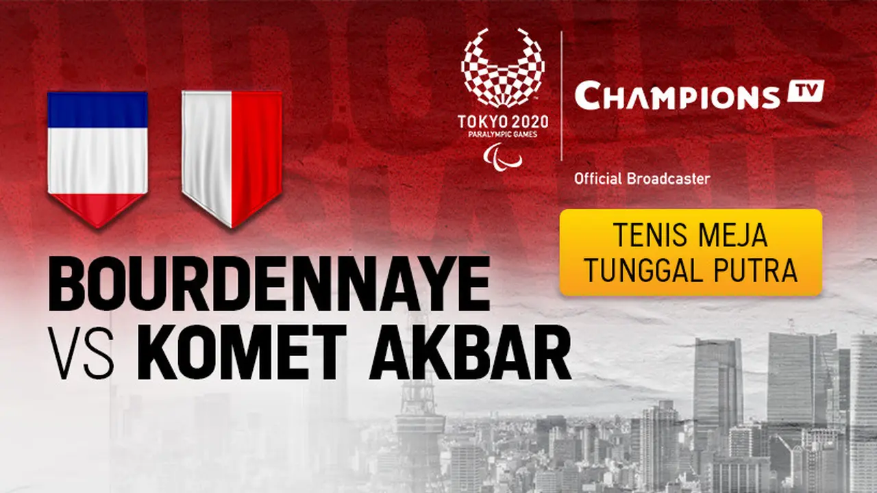 Paralimpiade Tokyo 2020 Komet Akbar vs Gilles de La Bourdonnaye (Prancis)