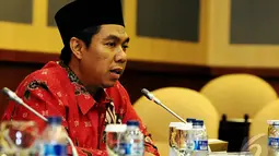 Zulfa Mustofa menjelaskan MUI Jakarta tidak pernah mempermasalahkan agama calon pengganti gubernur DKI Jakarta. Mereka hanya menyesalkan sikap dan etika Ahok yang terkadang mengeluarkan kata-kata kurang pantas, Selasa (11/11/2014) (Liputan6.com/Andrian M 