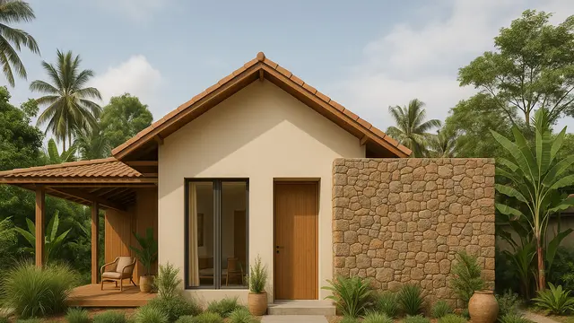 Model Rumah Asri Minimalis Dengan Gaya Arsitektur Milenial dan Gen Z/Ilustrasi gambar oleh AI