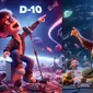 Hasil gambar ala Disney Pixar seperti yang viral di media sosial, dengan menggunakan AI Bing Image Creator (Bing Image Creator)