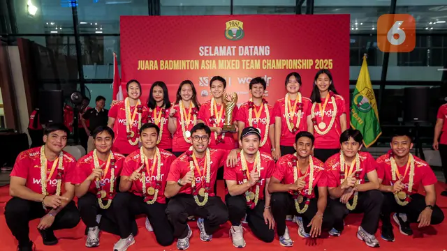 Tim bulutangkis Indonesia yang menjuarai Badminton Asia Mixed Team Championship 2025