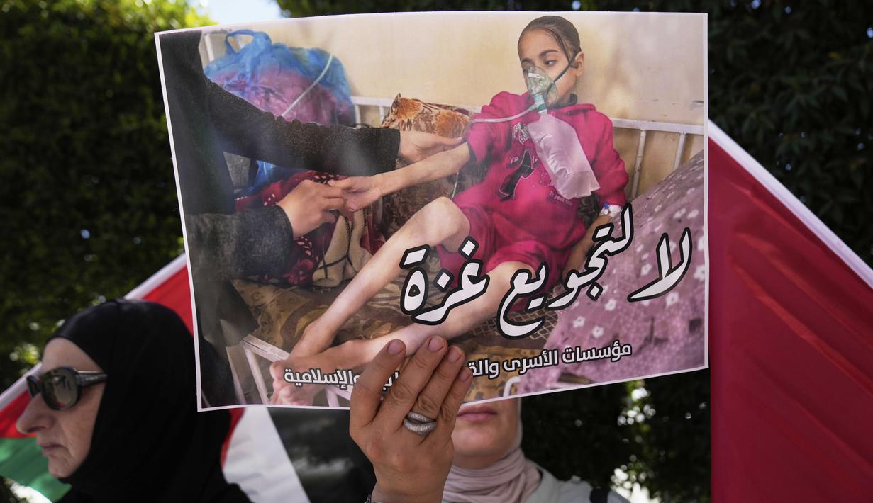 Hal tersebut berdasarkan laporan terbaru Sistem Klasifikasi Fase Keamanan Pangan Terpadu (IPC) yang dirilis Jumat (22/8/2025). (AP Photo/Nasser Nasser)