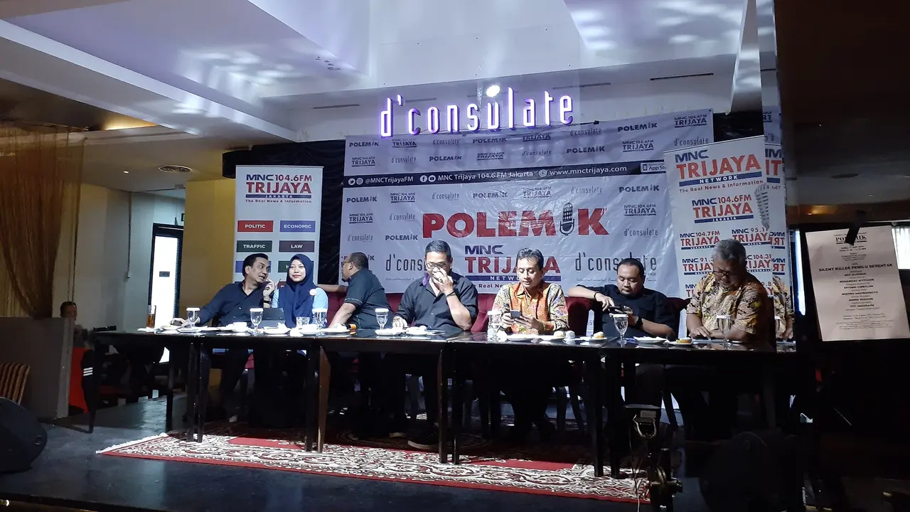Diskusi Silent Killer Pemilu Serentak di D'Consulate, Jalan Wahid Hasyim, Jakarta Pusat, Sabtu (27/4/2019).