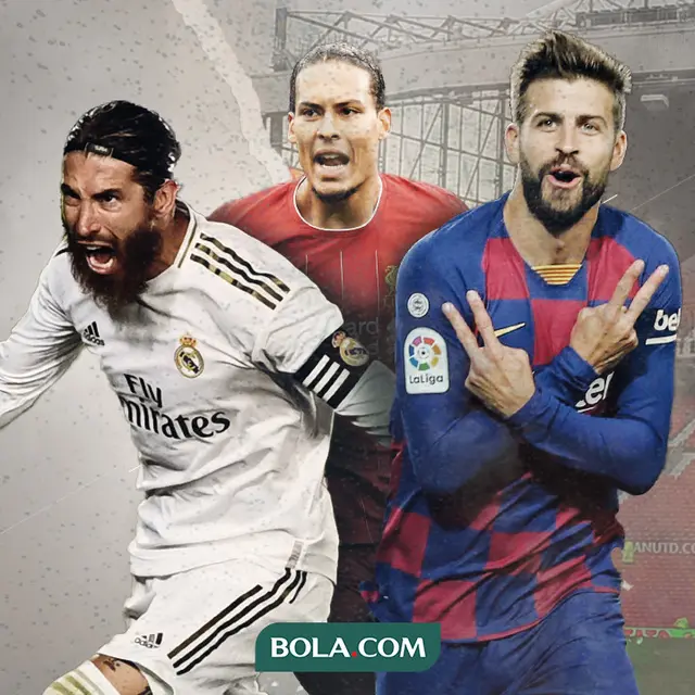 Sergio Ramos,Virgil Van Dijk dan Gerard Pique