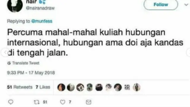 Curhat warganet tentang manfaat kuliah.