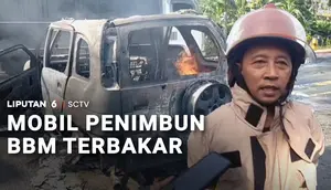 Mobil Penimbun BBM Terbakar