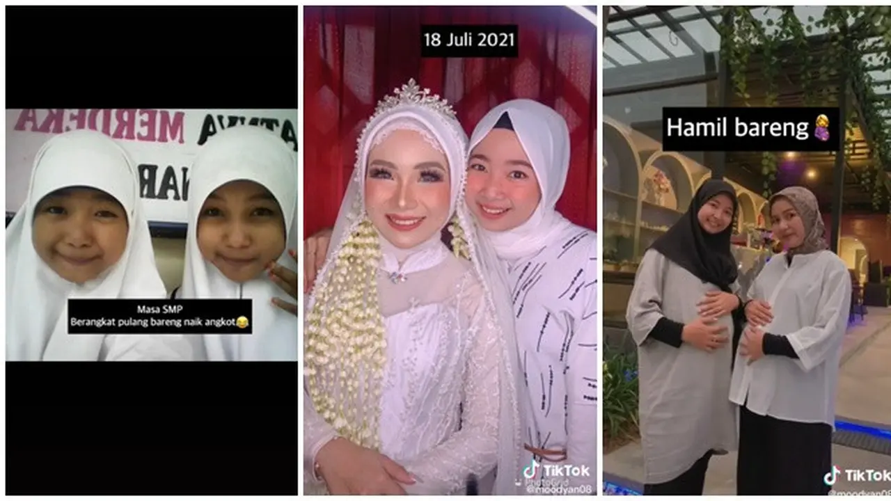 Bersahabat Sejak SMP, Kekompakan Dua Sahabat hingga Menikah Bareng Ini Bikin Salut