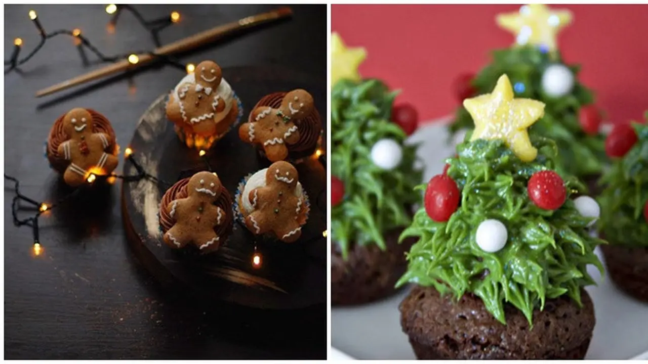 6 Potret Cupcakes Tema Natal Ini Unik,