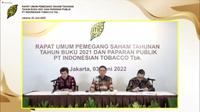 Paparan publik PT Indonesian Tobacco Tbk (ITIC), Jumat, 3 Juni 2022 (Foto: tangkapan layar/Pipit I.R)