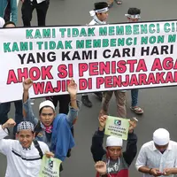 Suasana demo Ahok, Jumat (4/11). (Bambang Eko Ros Purnama/Bintang)
