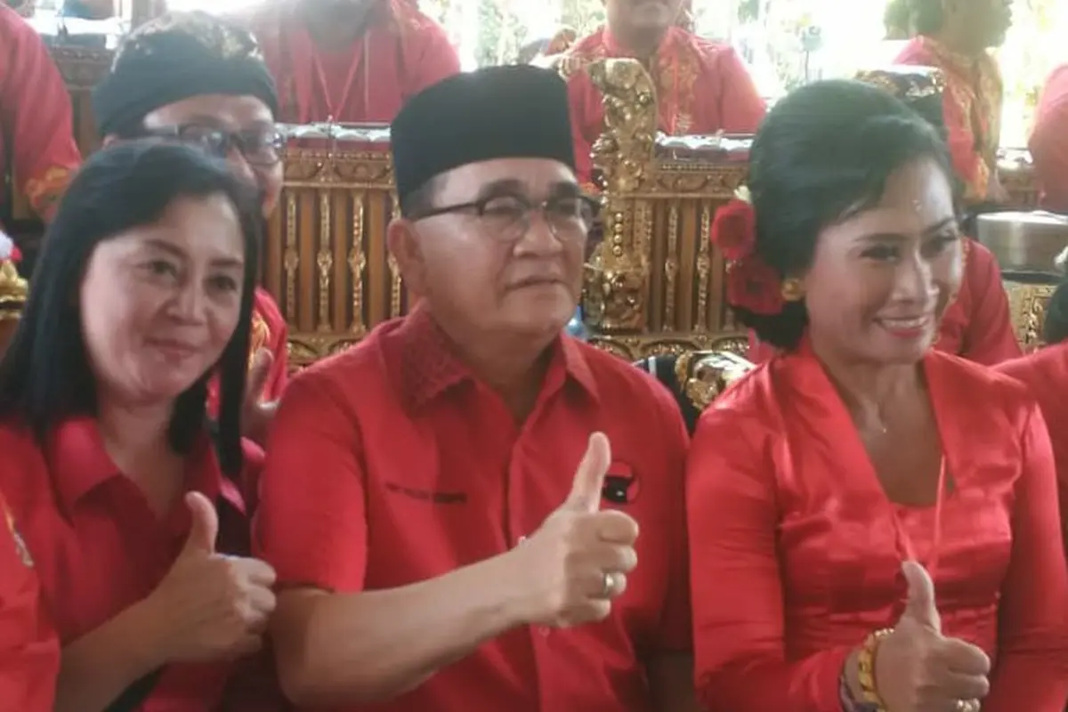 Politikus Ruhut Sitompul di Kongres V PDIP, Bali, Kamis (8/8/2019).