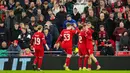 Kemenangan atas Southampton mengantar The Reds melaju ke perempat final Piala FA. (AP Photo/Jon Super)