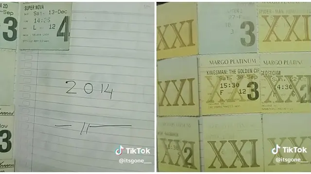Hargai Momen Bareng Pacar, Pria Ini Koleksi Tiket Nonton Bioskop Selama Pacaran
