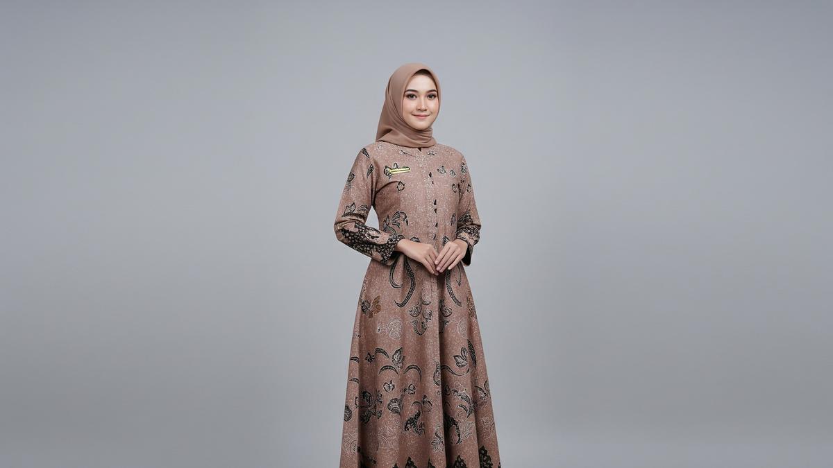7 Model Gamis Batik Elegan untuk Ibu Wali Murid, Tampil Rapi di Pertemuan Sekolah Anak