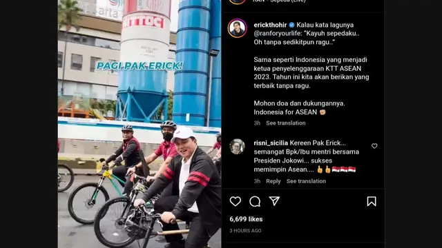 Menteri BUMN Erick Thohir memastikan Indonesia akan menjadi tuan rumah dalam penyelenggaraan forum kawasan ASEAN di 2023